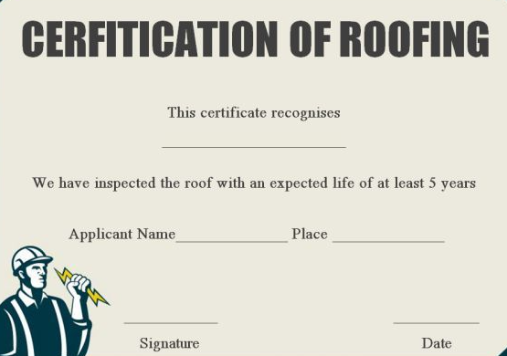 Roofing Certification 