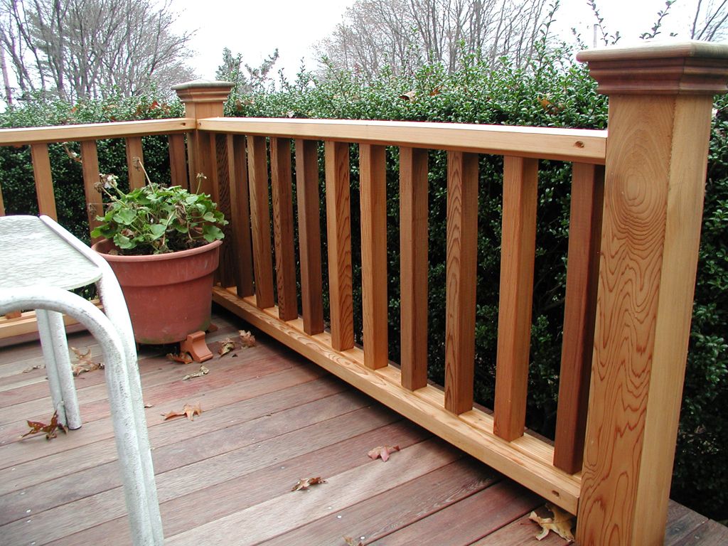 wood deck railings