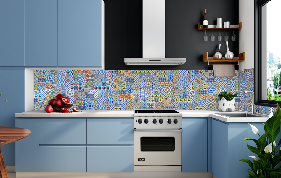 glass backsplash